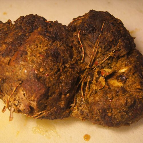 Herb-infused Leg of Lamb with spices and herbs