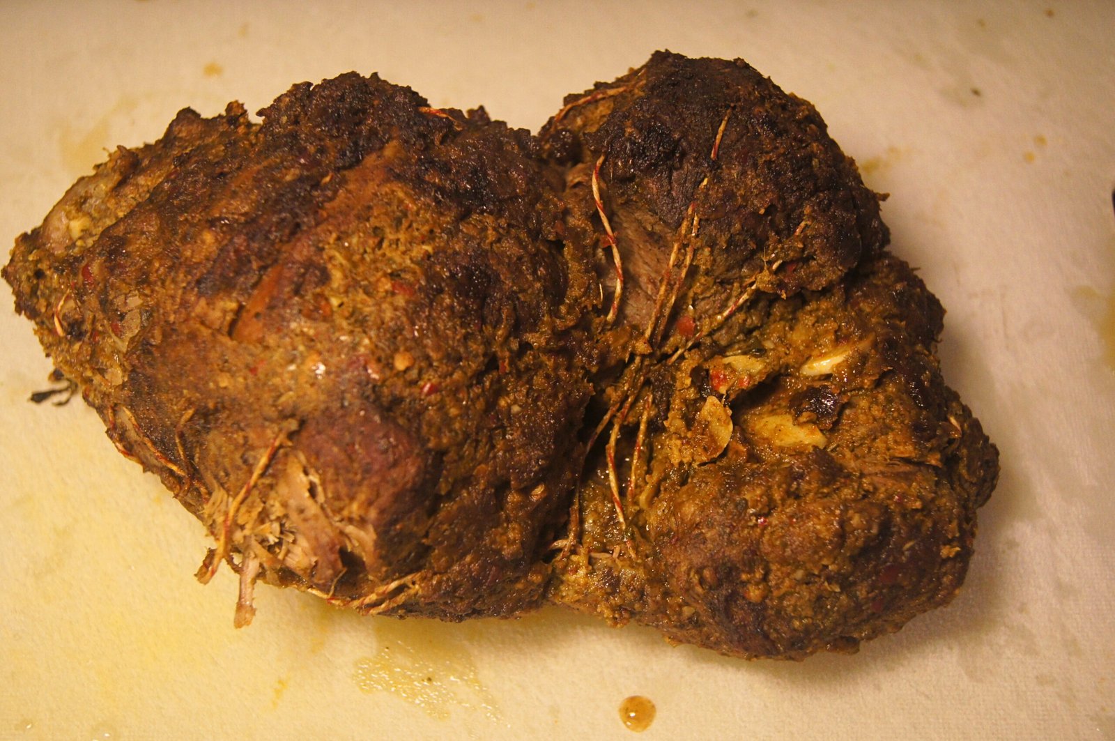 Herb-infused Leg of Lamb with spices and herbs