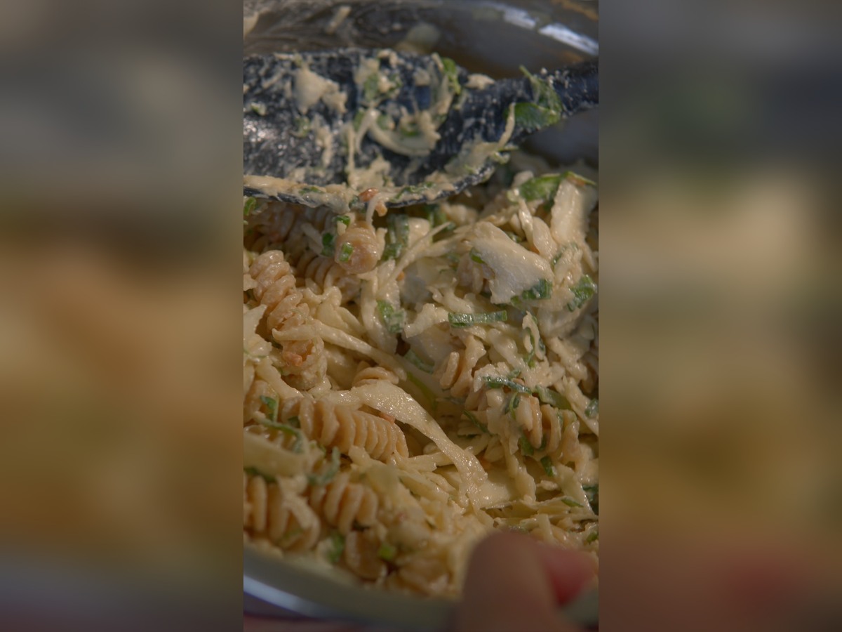 Mixed creamy pasta salad